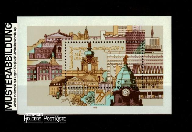 Blockausgabe DDR Block 55 (2443) Briefmarkenausstellung Dresden
