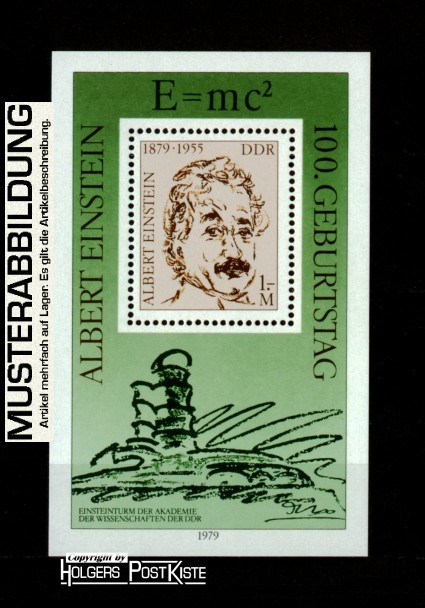 Blockausgabe DDR Block 54 (2402) Albert Einstein