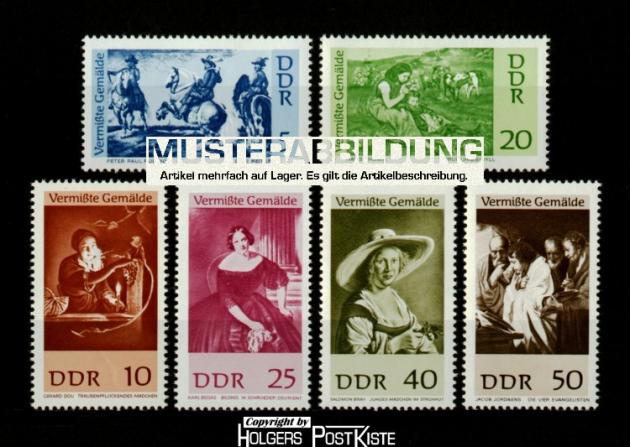 Satzausgabe DDR 1286-1291 Vermisste Gemälde Satzausgabe DDR 1286-1291 Vermisste Gemälde