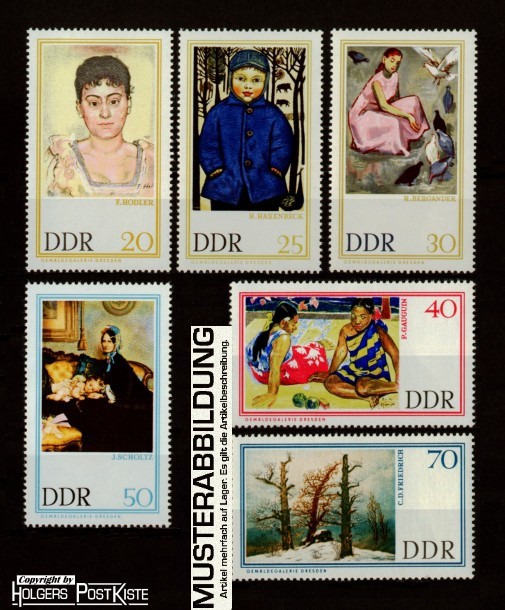 Satzausgabe DDR 1262-1267 Gemäldegalerie Dresden Satzausgabe DDR 1262-1267 Gemäldegalerie Dresden