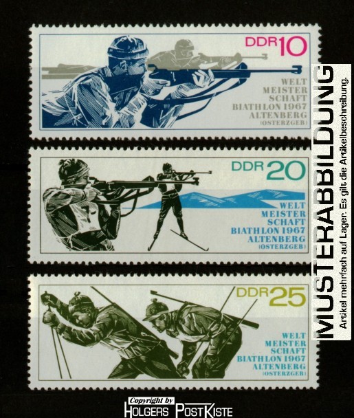 Satzausgabe DDR 1251-153 Biathlon-Weltmeisterschaft Altenburg Satzausgabe DDR 1251-153 Biathlon-Weltmeisterschaft Altenburg