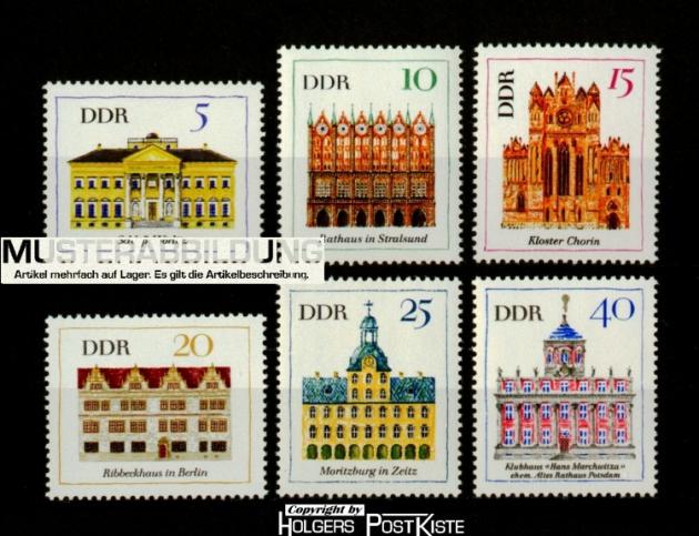 Satzausgabe DDR 1245-1250 Bedeutende Bauwerke (I.Ausgabe) Satzausgabe DDR 1245-1250 Bedeutende Bauwerke (I.Ausgabe)