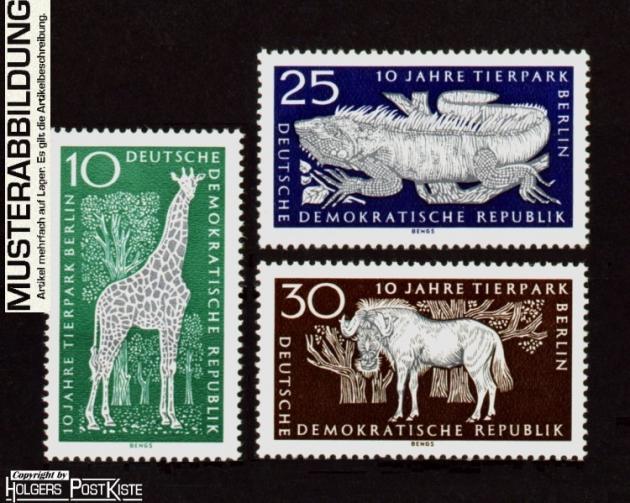 Satzausgabe DDR 1093-1095 Zootiere Tierpark Berlin Satzausgabe DDR 1093-1095 Zootiere Tierpark Berlin