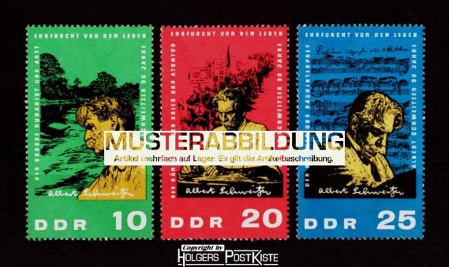 Satzausgabe DDR 1084-1086 Albert Schweizer (Dichter) Satzausgabe DDR 1084-1086 Albert Schweizer (Dichter)