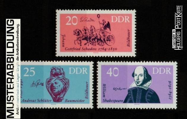 Satzausgabe DDR 1009-1011 Künstler Baumeister Satzausgabe DDR 1009-1011 Künstler Baumeister