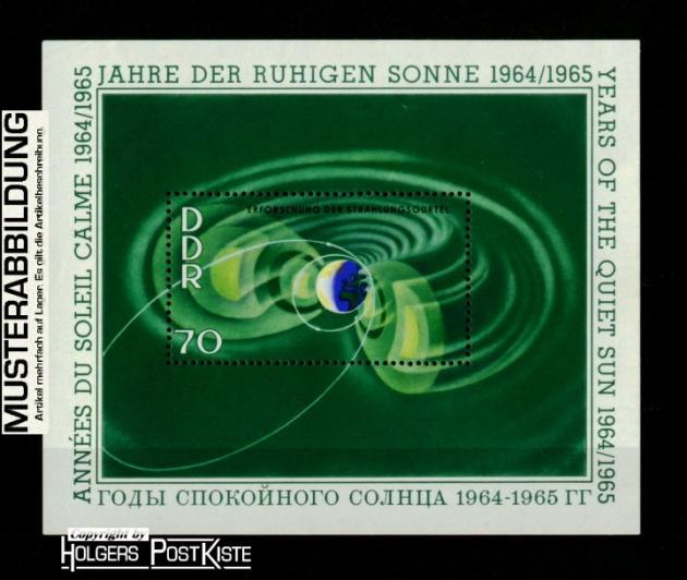 Blockausgabe DDR Block 22 (1083) Jahre der ruhigen Sonne Blockausgabe DDR Block 22 (1083) Jahre der ruhigen Sonne