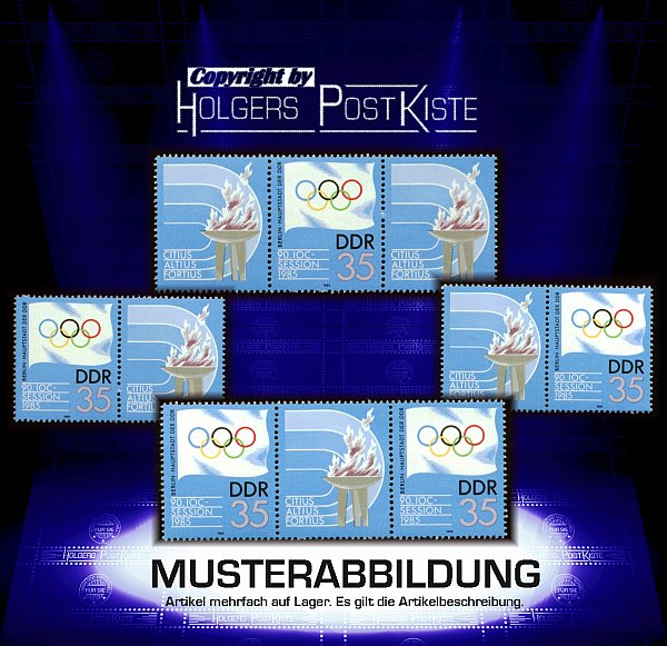 Zusammendrucklot DDR WZd635-bis-638 (2949) Olympisches Komitee (KOMPLETT)